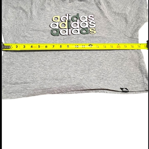 Adidas Women's Gray Graphic Tee - Picture 8 of 14